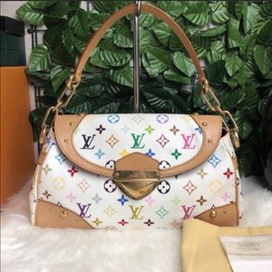 🍒Auth Louis Vuitton Beverly MM Multicolor HandBag